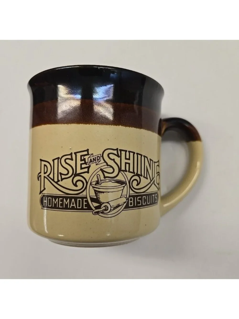 Vintage 1986 Hardees Rise And Shine Homemade Biscuits Coffee Cup Mug